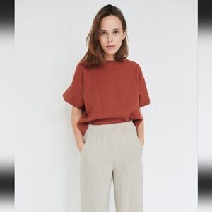 Linenfox Mona Top in Terracotta